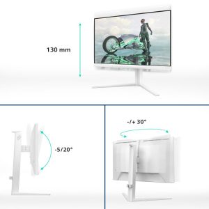 Monitor Consumer Philips 27M2N3201A/00, 27", 1920 x 1080 pixeli, White,