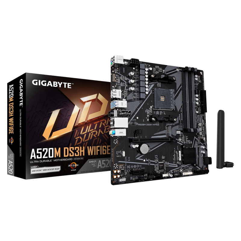 Placa de baza Gigabyte A520M DS3H WIFI6E, Socket AM4, DDR4,