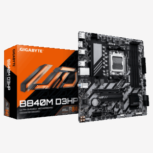 GIGABYTE B840M D3HP. Processor manufacturer: AMD, Processor socket: Socket AM5,