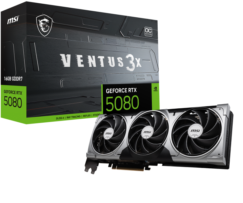 Placa video MSI GeForce RTX 5080, 16GB GDDR7, PCI Express