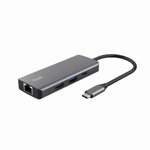 Adaptor Trust Dalyx 6-1, 4 porturi USB, material rABS (ABS