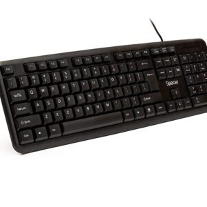 Tastatura Spacer SPKB-S62 cu fir, USB, 104 taste, anti-spill, negru