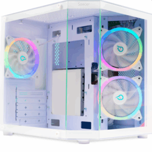 Carcasa Spacer Aquarium, mATX, ARGB, white