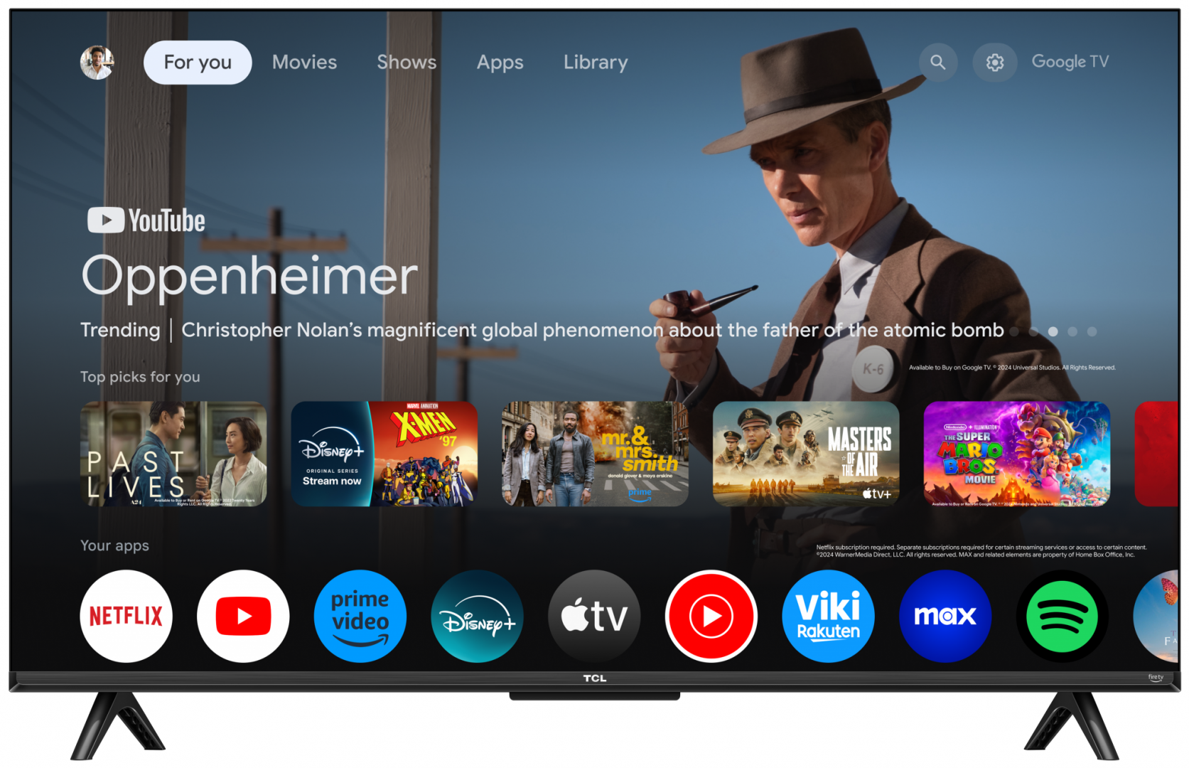 Televizor TCL QLED 43T69C, 108 cm, Smart Google TV, 4K - imagine 4