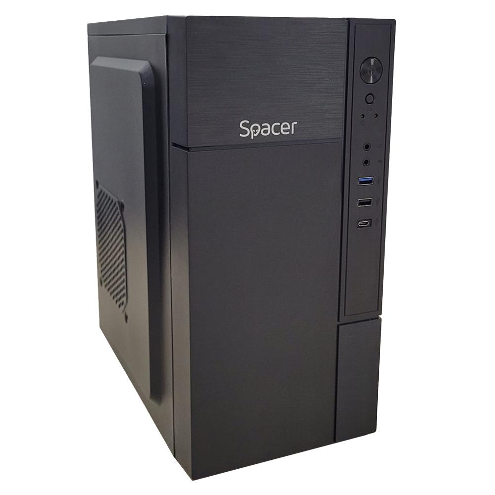 Carcasa SPACER Mini Tower NEGRU - imagine 3