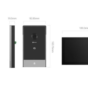 KIT VIDEOINTERFON SMART HOME  2MP Monitor color 7" touch