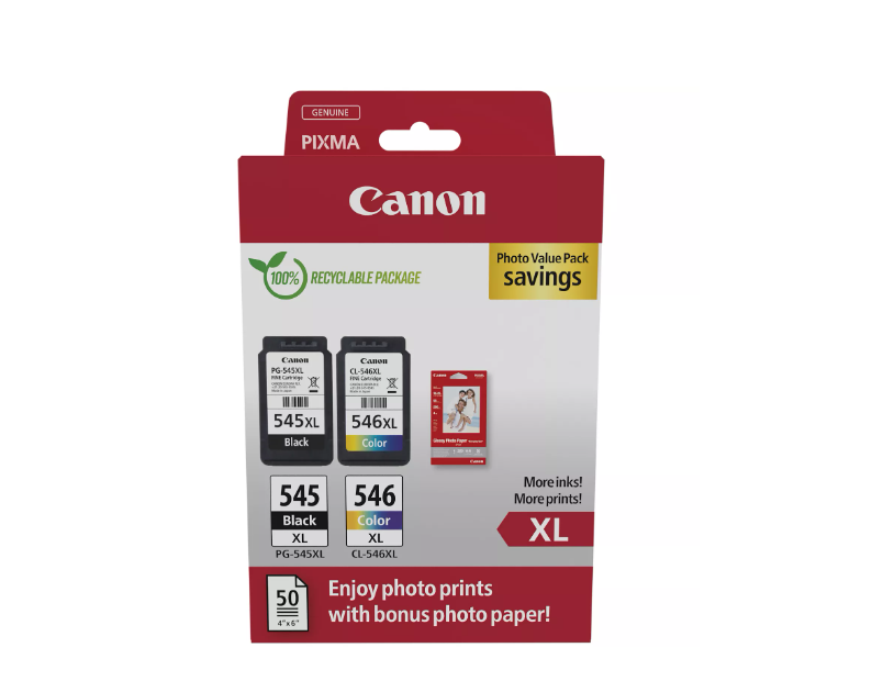 Canon pachet cartuse cearneala PG-545XL/CL-546XL Photo value pack, capacitate negru: