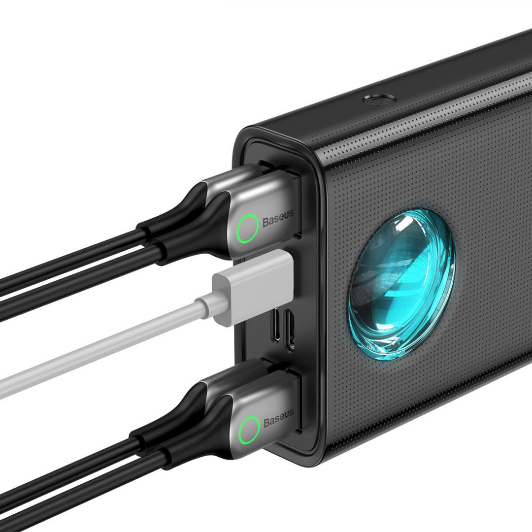Baterie externa Baseus Ambilight, capacitate 30.000 mAh, 4 porturi iesire - Image 4