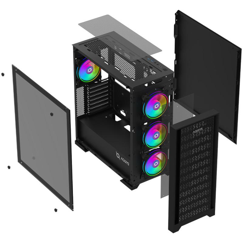 Carcasa AQIRYS Avior, RGB, Mid Tower, Black - Image 16