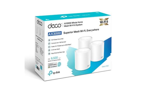 TP-Link AX3000 whole home mesh Wi-Fi 6 System, Deco X50(3-pack); - imagine 5