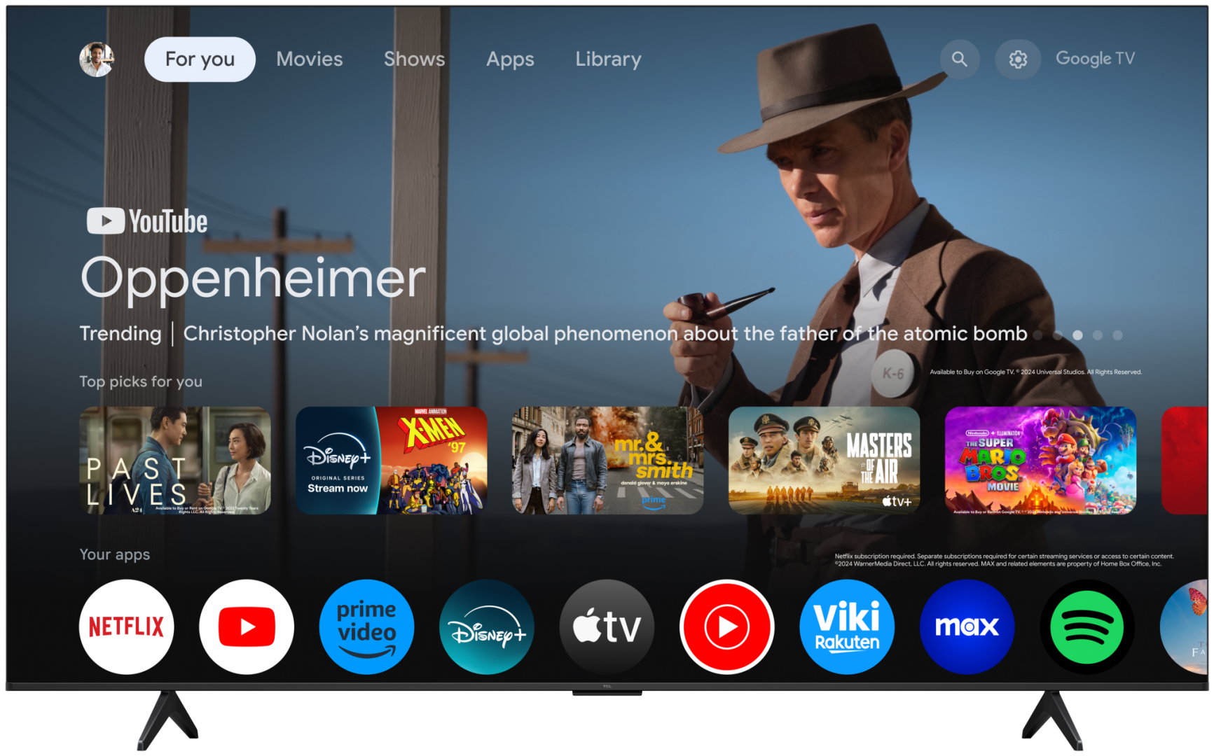 Televizor TCL QLED 85T69C, 215 cm, Smart Google TV, 4K - imagine 4
