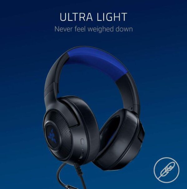 Casti cu microfon Razer gaming, Kraken X for Console, blue - imagine 3