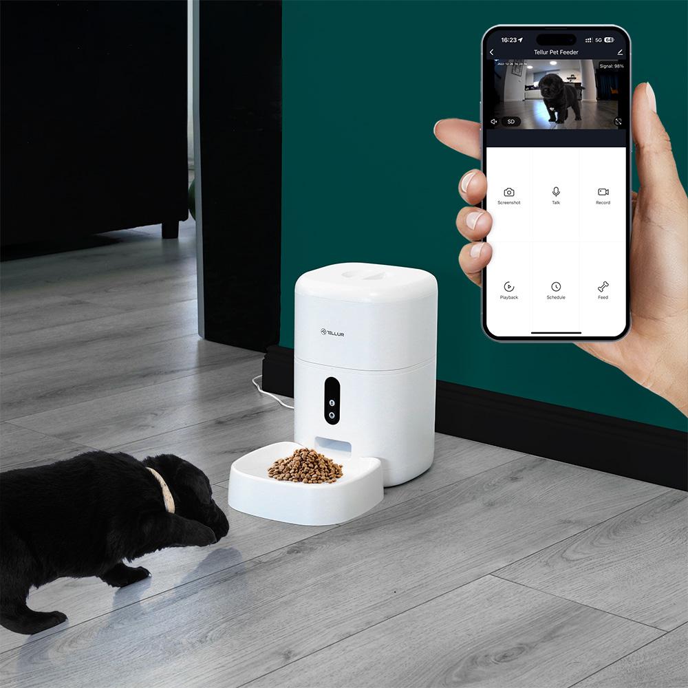 Tellur Dispenser de mancare Smart pentru animale de companie, capacitate - imagine 4