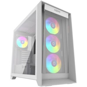 Carcasa AQIRYS XO-1 Mid Tower ARGB ALB, Tempered Glass, Sloturi