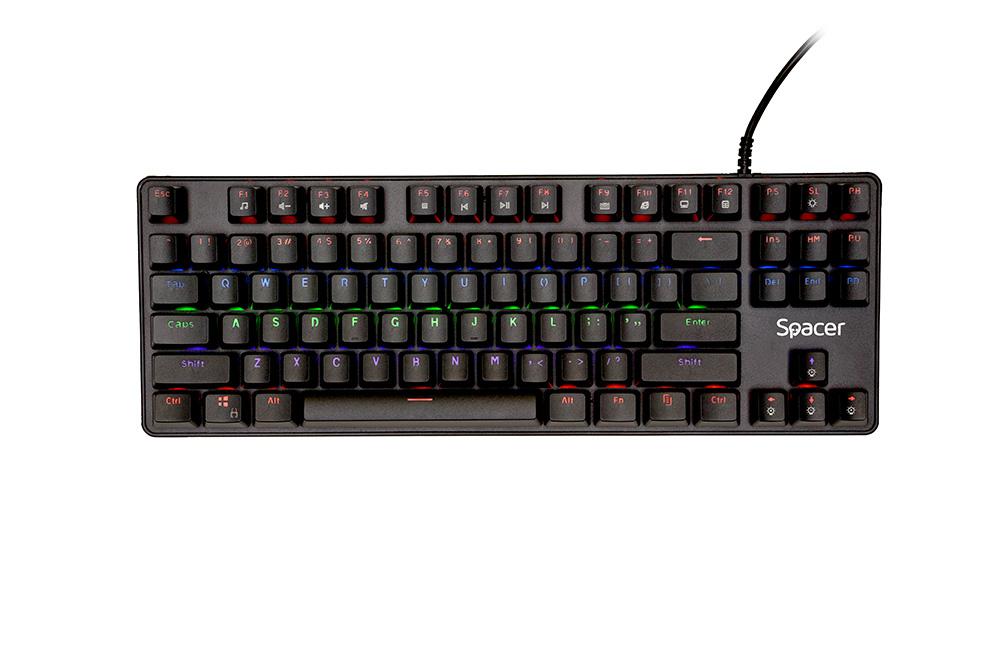 Tastatura Mecanica Gaming Spacer SPKB-MK-IMMORTAL, RGB, USB, negru - imagine 3