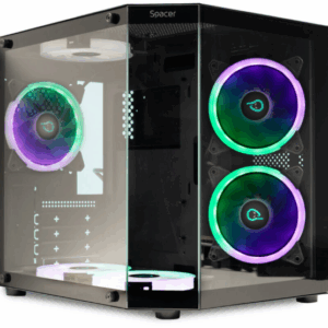 Carcasa Spacer Aquarium, mATX, ARGB fan, 6 x ARGB fan,