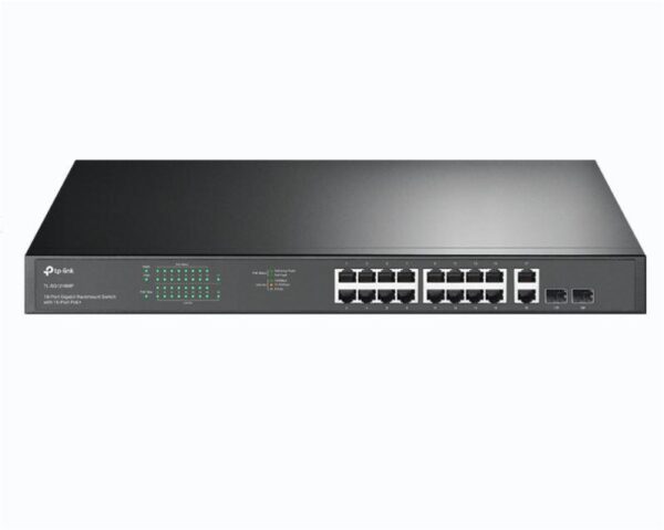 "18-Port Gigabit Rackmount Switch with 16-Port PoE+ PORT: 16×