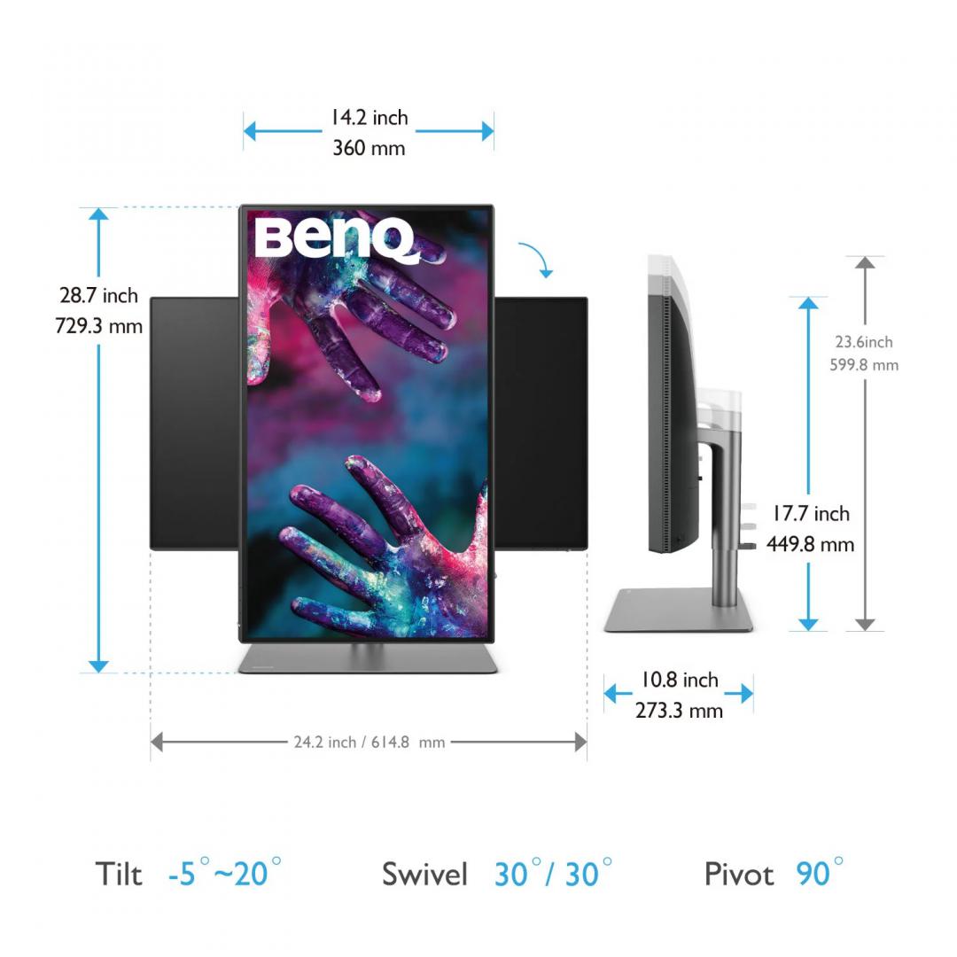 Monitor BenQ 27" PD2725U - imagine 3