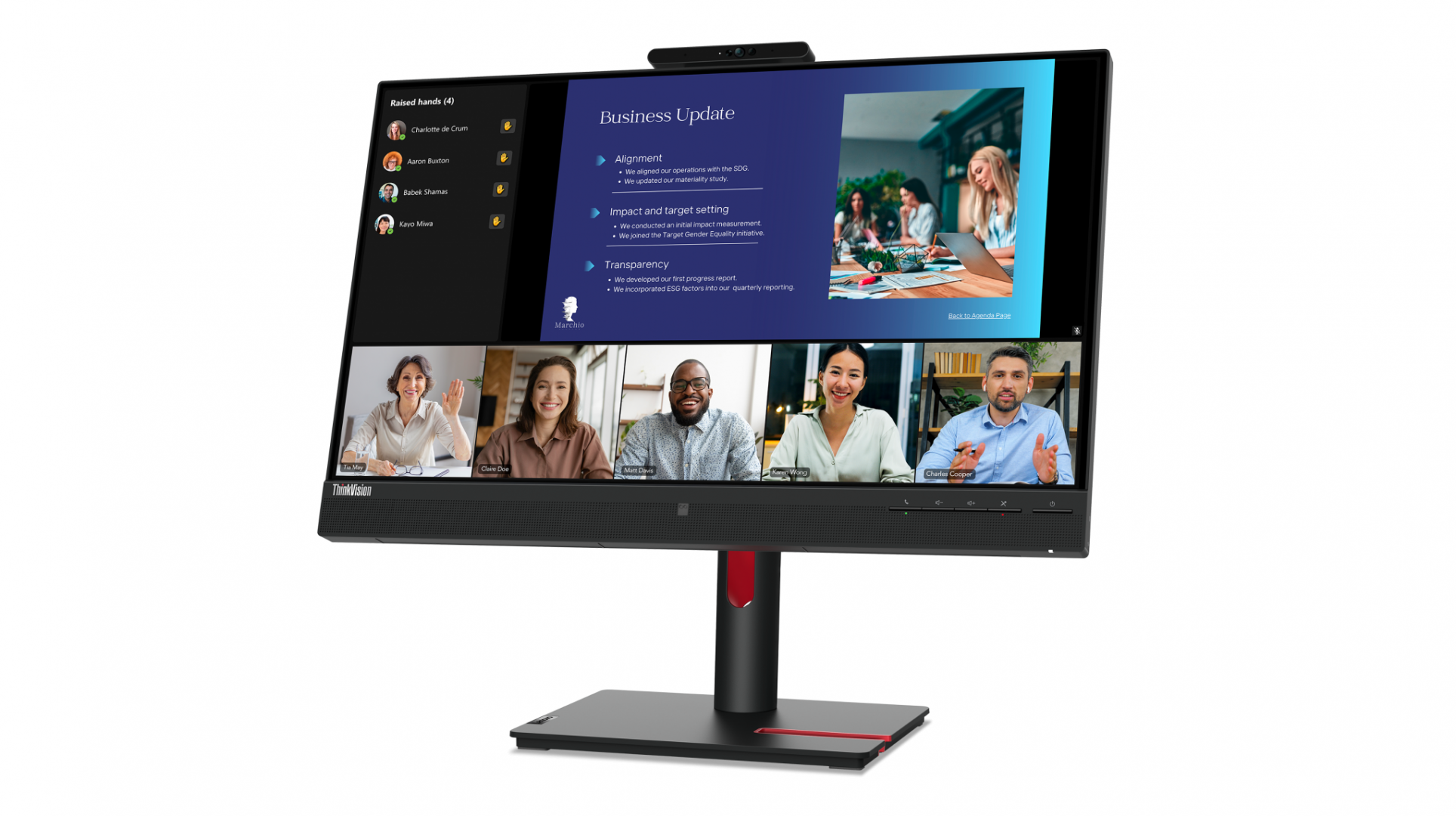 Monitor Commercial Lenovo ThinkVision T24v-30, 23.8", 1920 x 1080 pixeli, - Image 4