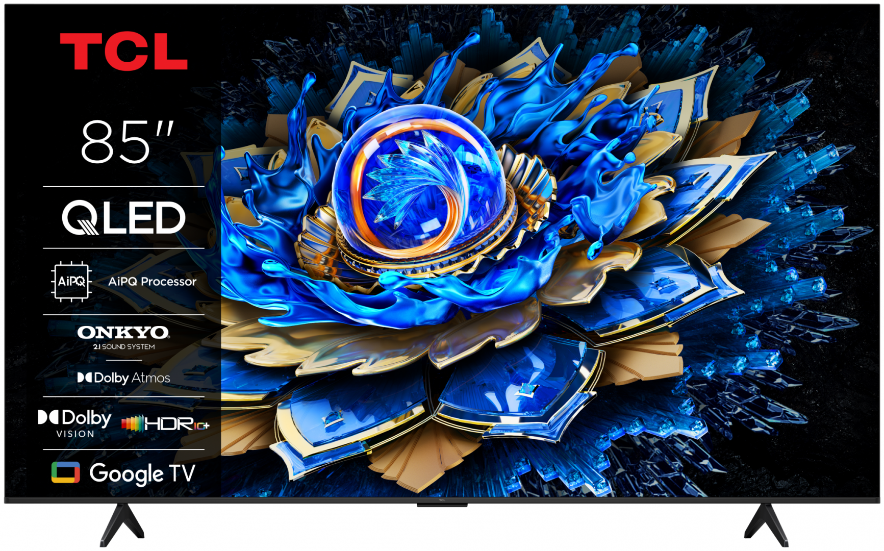 Televizor TCL QLED 85T69C, 215 cm, Smart Google TV, 4K