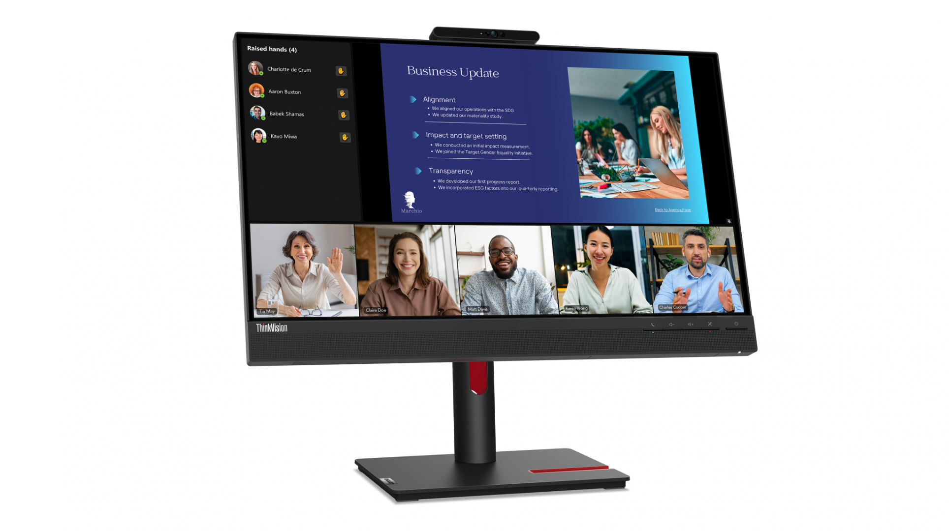 Monitor Commercial Lenovo ThinkVision T24v-30, 23.8", 1920 x 1080 pixeli, - Image 3