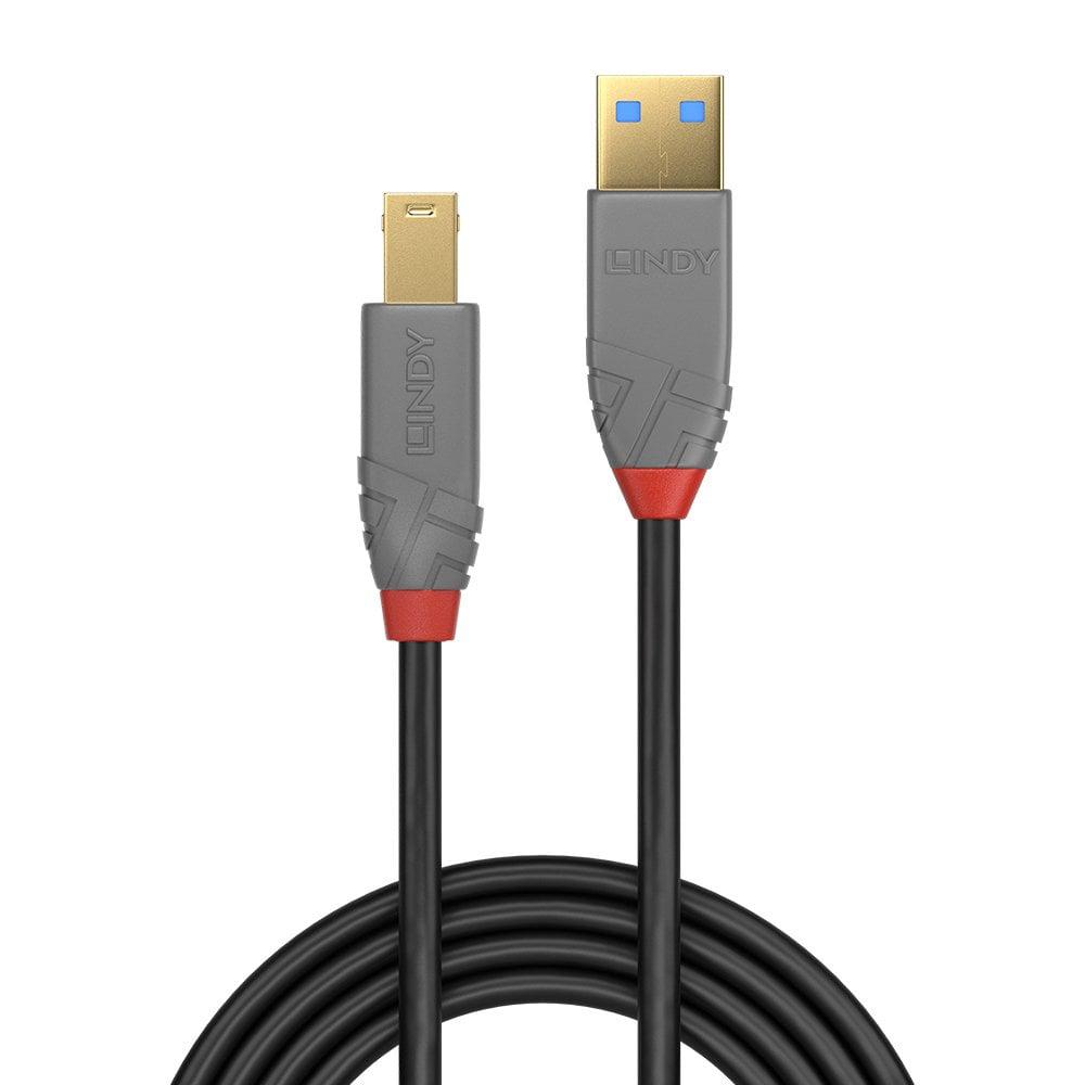 Cablu Lindy 2m USB 3.2 Type A to B, Anthra - Image 3