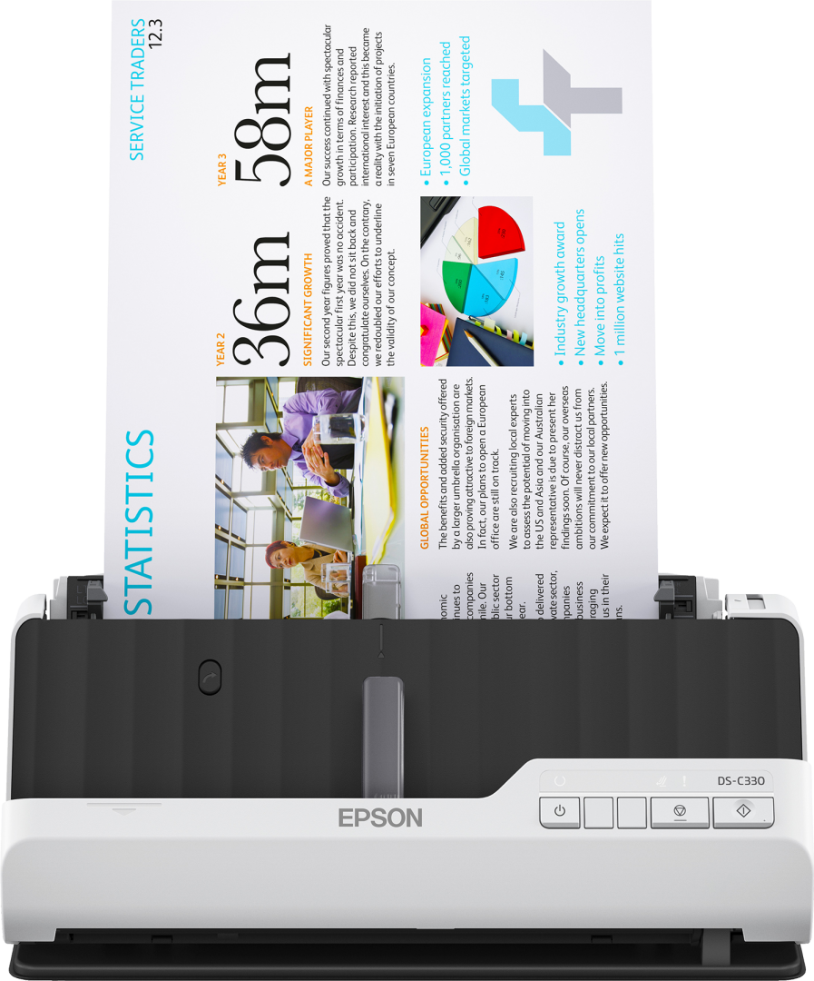 EPSON DS-C330 A4 Compact desktop Sheetfed Scanner, Rezolutie optica: 600