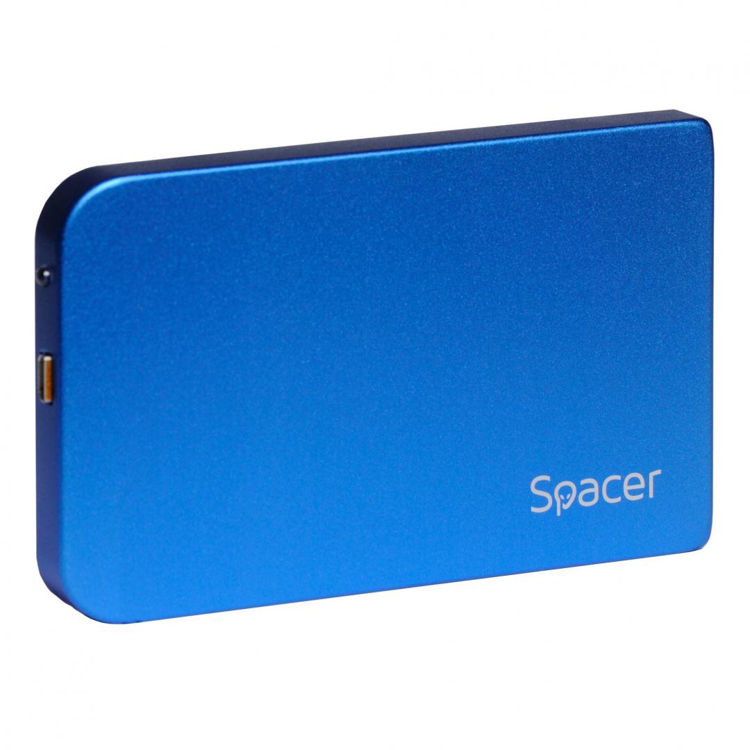 Rack extern HDD/SSD 2.5" Spacer USB 3.0 albastru - imagine 3