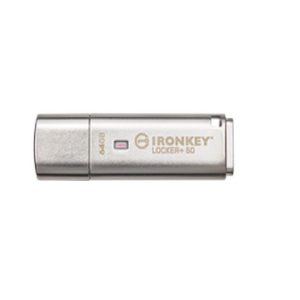 Memorie USB Kingston IronKey Keypad 200 64GB, USB Type-A, Argintiu