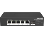 Switch PoE Hikvision DS-3T1306P-SI/HS: 4 × 10/100 Mbps PoE port,1