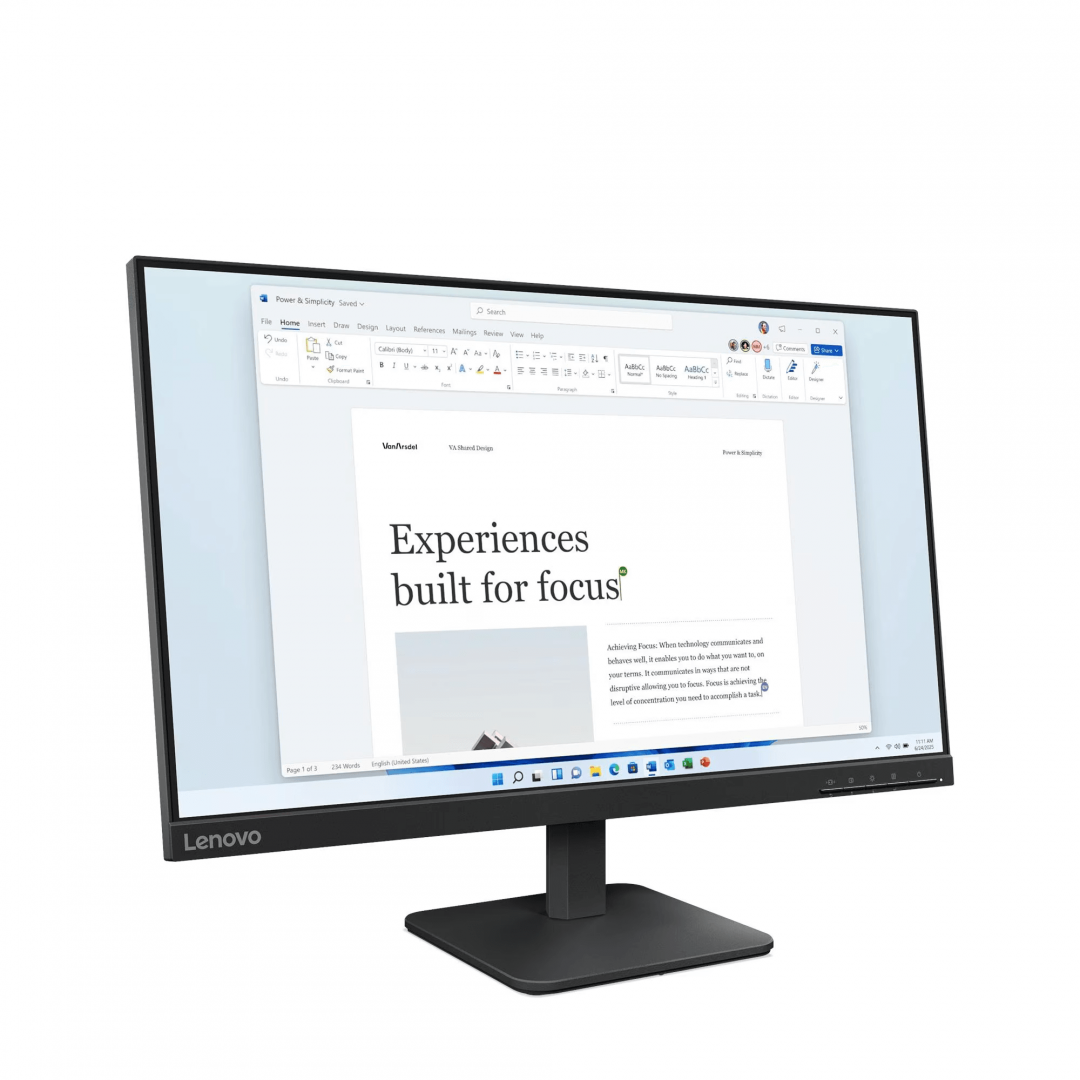 Monitor Consumer Lenovo L24-4e, 23.8", 1920 x 1080 pixeli, Black, - imagine 8
