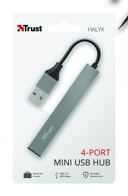 Hub USB Trust Halyx Aluminium, 4 porturi, aluminiu - imagine 9