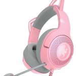 Casti Head-band RAZER Kraken Kitty V2 Quartz Edition, Cu fir,