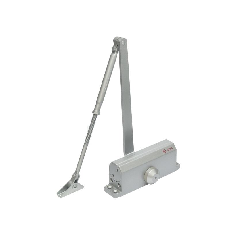Amortizor hidraulic cu brat SA-6033AW-sv, argintiu; Pentru: usi cu greutatea