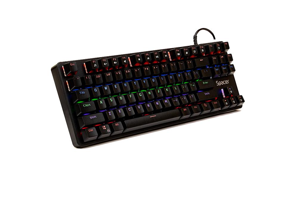 Tastatura Mecanica Gaming Spacer SPKB-MK-IMMORTAL, RGB, USB, negru