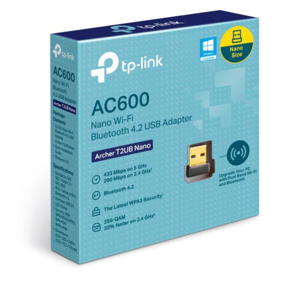 Adaptor wireless TP-Link, ARCHER T2UB NANO; AC600 Dual-band, USB 2.0; - Image 3