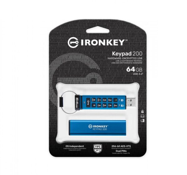 Memorie USB Flash Drive Kingston 64GB IronKey Pad - imagine 5