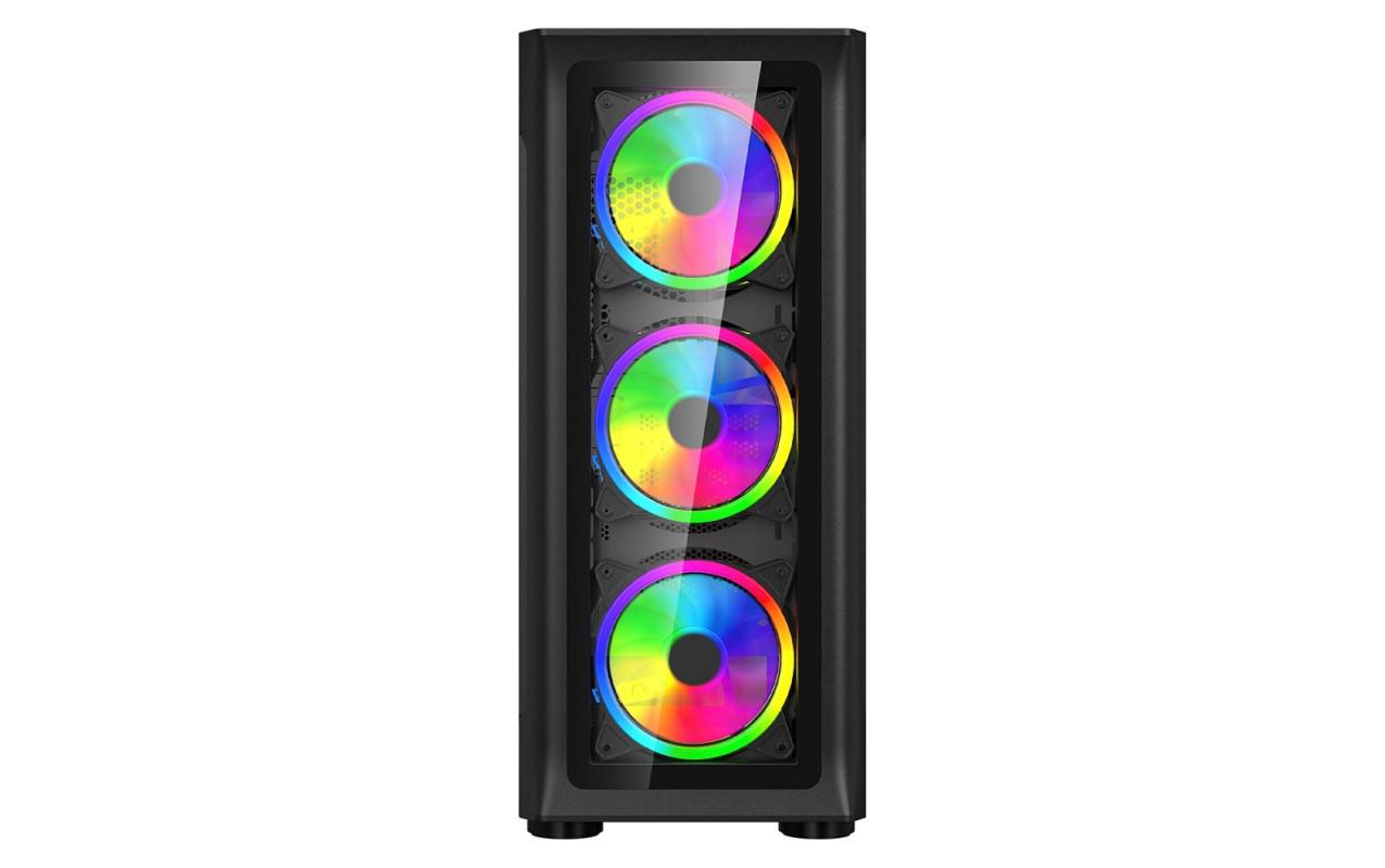 Carcasa SPACER SPCS-GC-SHIELD, RGB, Mid Tower, Black - imagine 4