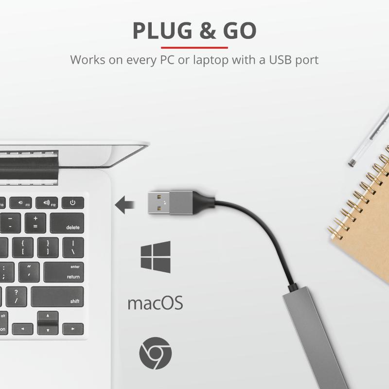 Hub USB Trust Halyx Aluminium, 4 porturi, aluminiu - imagine 7