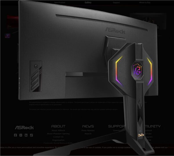 Asrock 34" Curved Gaming Monitor, Rezolutie: WQHD 3440x1440, Refresh rate: - imagine 4