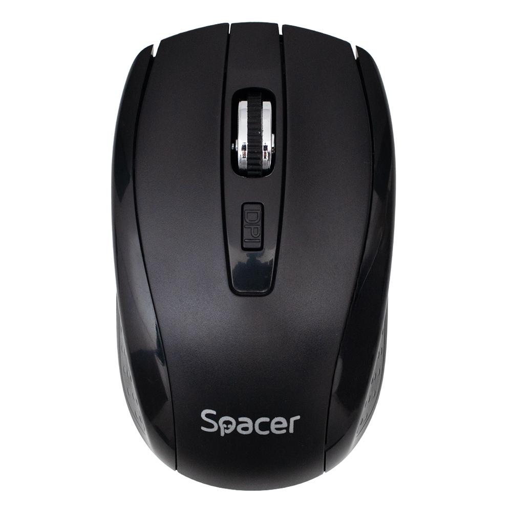 Mouse Wireless SPACER SPMO-WS-BK-04, 1600 dpi, Negru - imagine 3