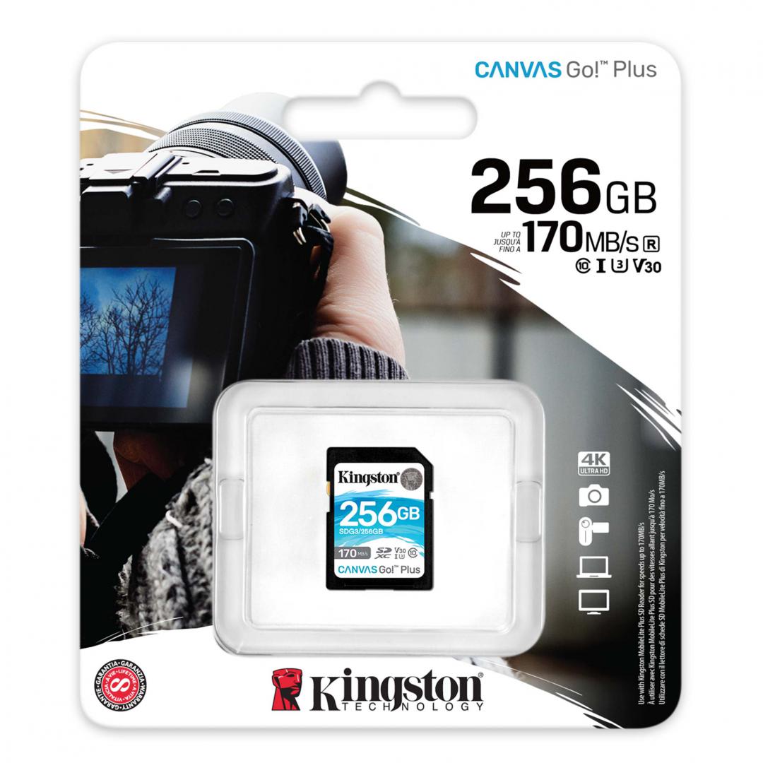 Card de Memorie SD Kingston Canvas GO Plus, 256GB, Class - imagine 7