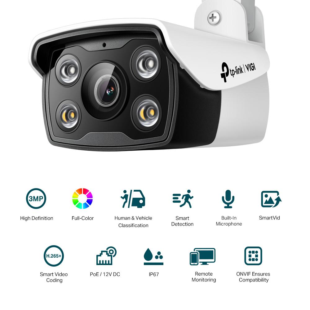 TP-Link Camera IR de supraveghere Bullet pentru exterior VIGI C330(2.8MM), - imagine 3