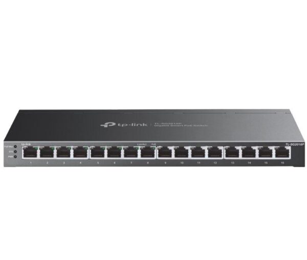 "JetStream™ 16-Port Gigabit Smart Switch with 8-Port PoE+ PORT: