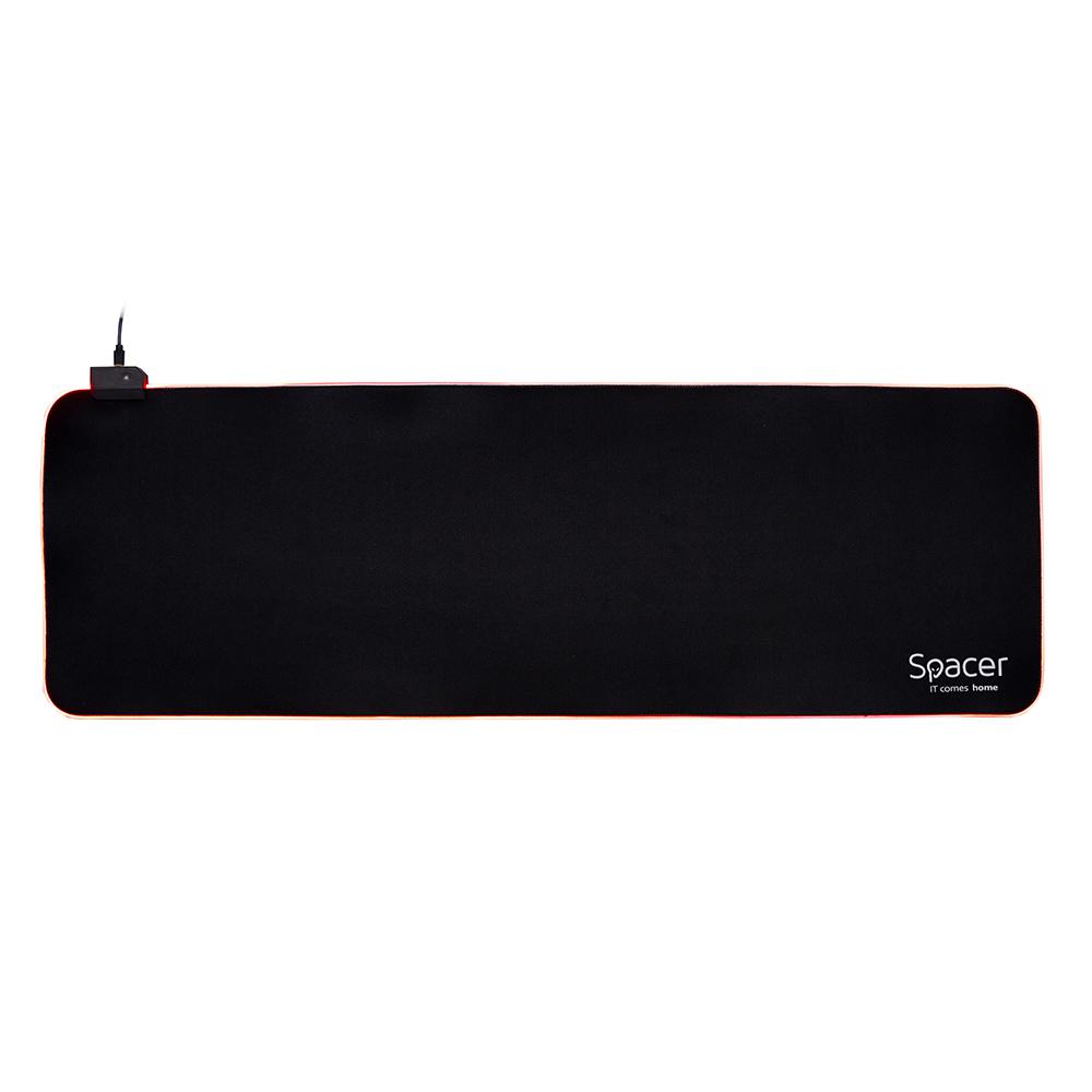 Mousepad Spacer RGB gaming, cauciuc si material textil, 900 x - imagine 4
