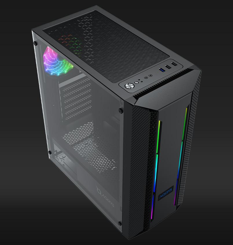 Carcasa AQIRYS MIZAR, RGB, Mid Tower, Black - Image 4