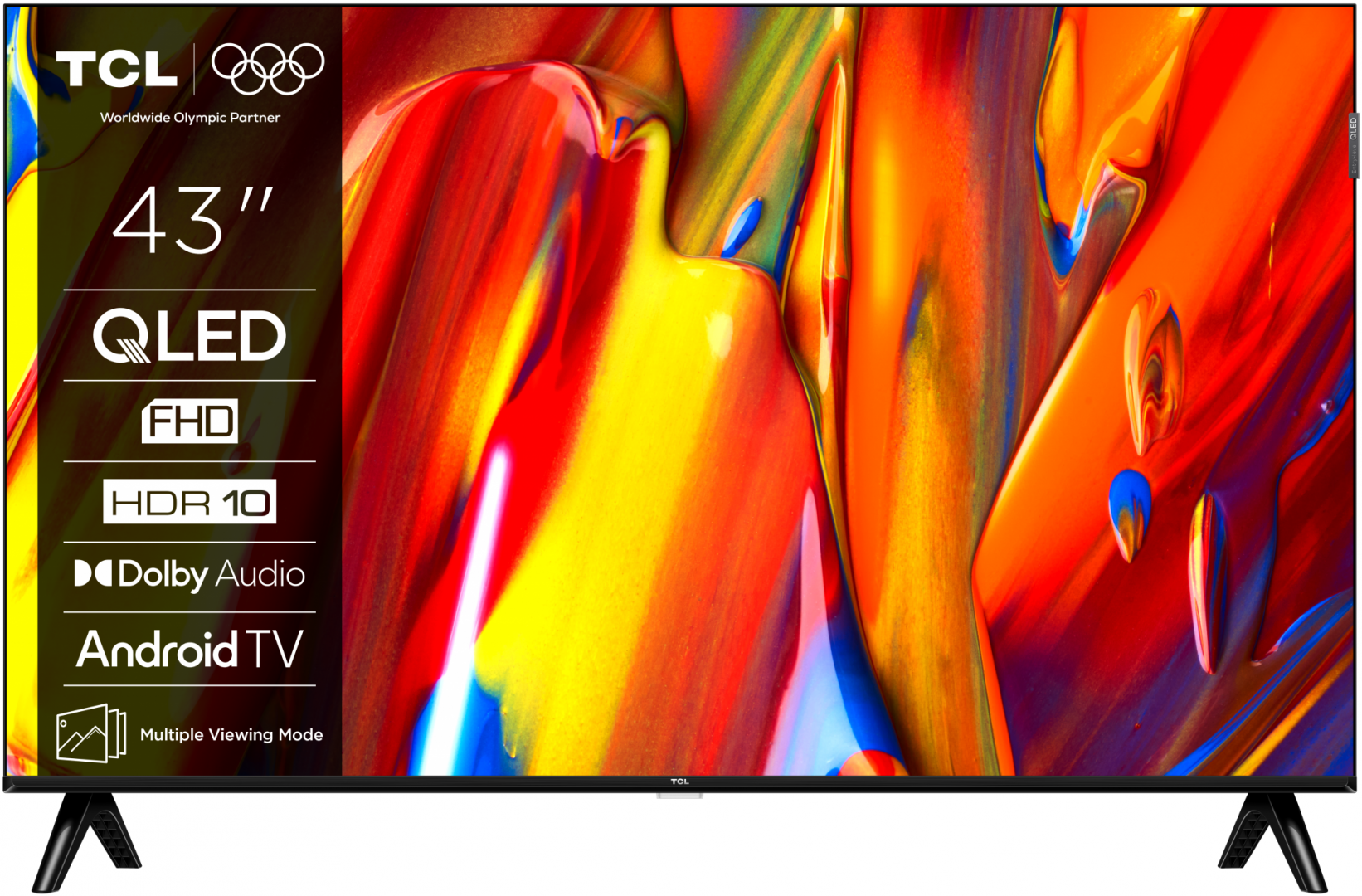 Televizor TCL QLED 43V5C, 108 cm, Smart Google TV, Full